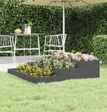VidaXL Plantenbak 107x107x27 cm massief grenenhout grijs
