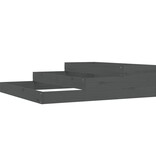 VidaXL Plantenbak 107x107x27 cm massief grenenhout grijs