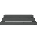 VidaXL Plantenbak 107x107x27 cm massief grenenhout grijs