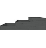 VidaXL Plantenbak 107x107x27 cm massief grenenhout grijs