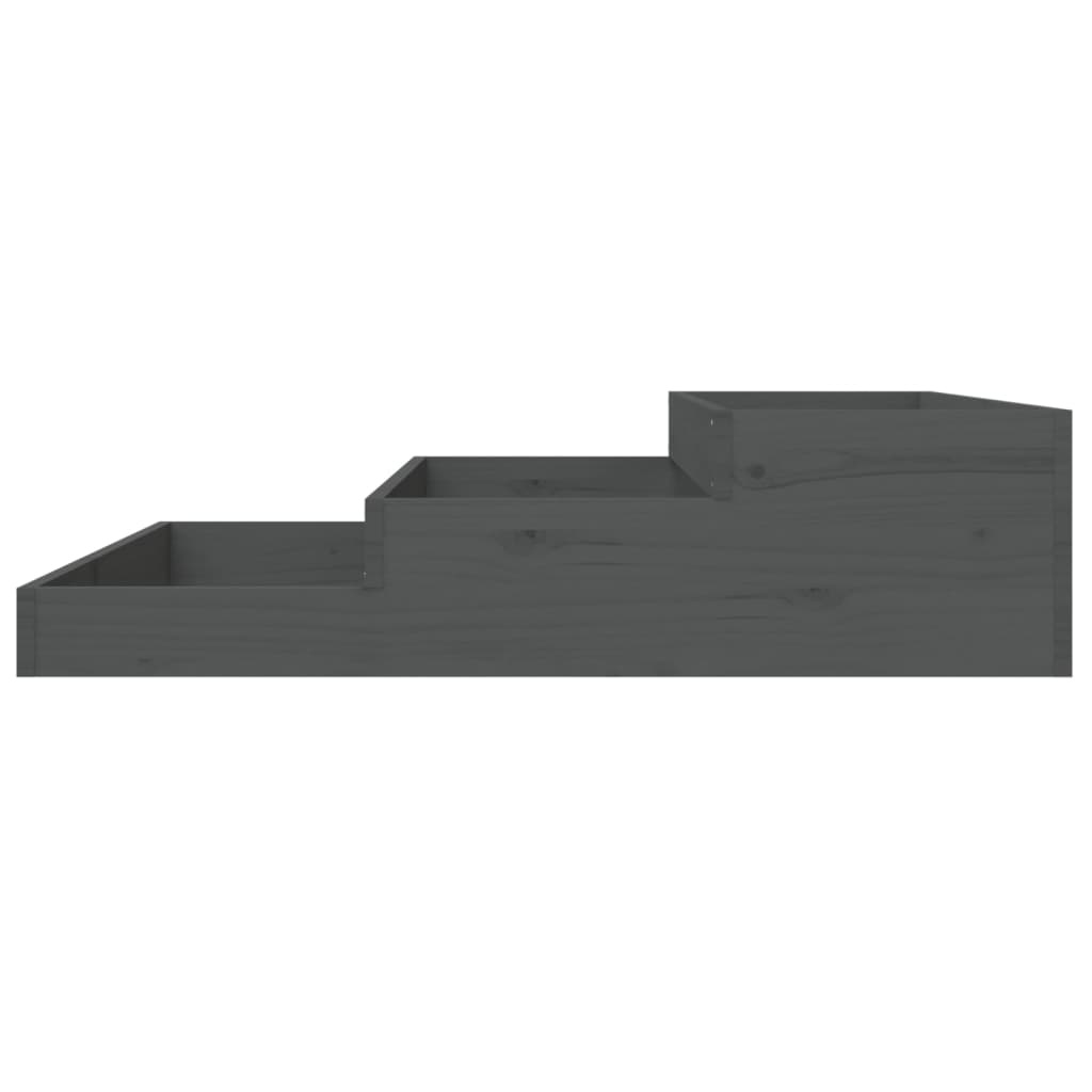 VidaXL Plantenbak 107x107x27 cm massief grenenhout grijs