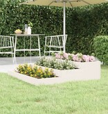 VidaXL Plantenbak 107x107x27 cm massief grenenhout wit