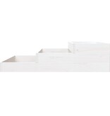 VidaXL Plantenbak 107x107x27 cm massief grenenhout wit