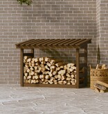 vidaXL Haardhoutrek 108x64,5x78 cm massief grenenhout honingbruin