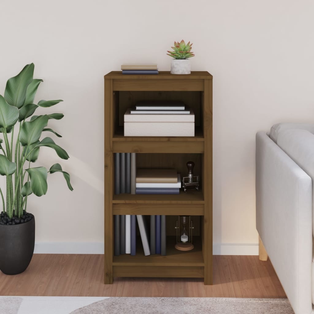 VidaXL Boekenkast 50x35x97 cm massief grenenhout honingbruin