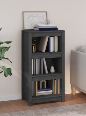 VidaXL Boekenkast 50x35x97 cm massief grenenhout grijs