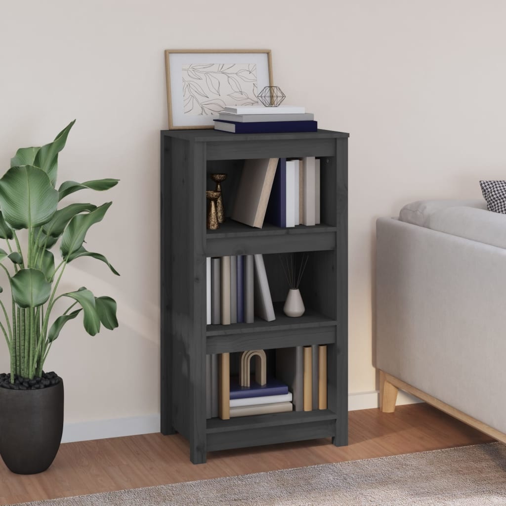 VidaXL Boekenkast 50x35x97 cm massief grenenhout grijs
