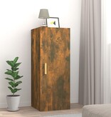 VidaXL Wandkast 34,5x34x90 cm bewerkt hout gerookt eikenkleurig