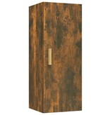 VidaXL Wandkast 34,5x34x90 cm bewerkt hout gerookt eikenkleurig