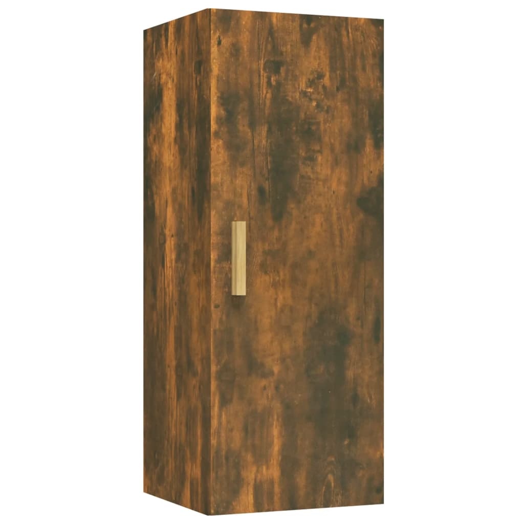 VidaXL Wandkast 34,5x34x90 cm bewerkt hout gerookt eikenkleurig