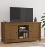 VidaXL Tv-meubel 103x36,5x52 cm massief grenenhout honingbruin