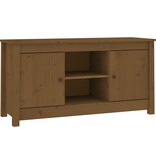 VidaXL Tv-meubel 103x36,5x52 cm massief grenenhout honingbruin