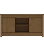 VidaXL Tv-meubel 103x36,5x52 cm massief grenenhout honingbruin