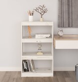 VidaXL Boekenkast/kamerscherm 60x30x103,5 cm massief grenenhout wit