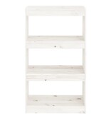 VidaXL Boekenkast/kamerscherm 60x30x103,5 cm massief grenenhout wit