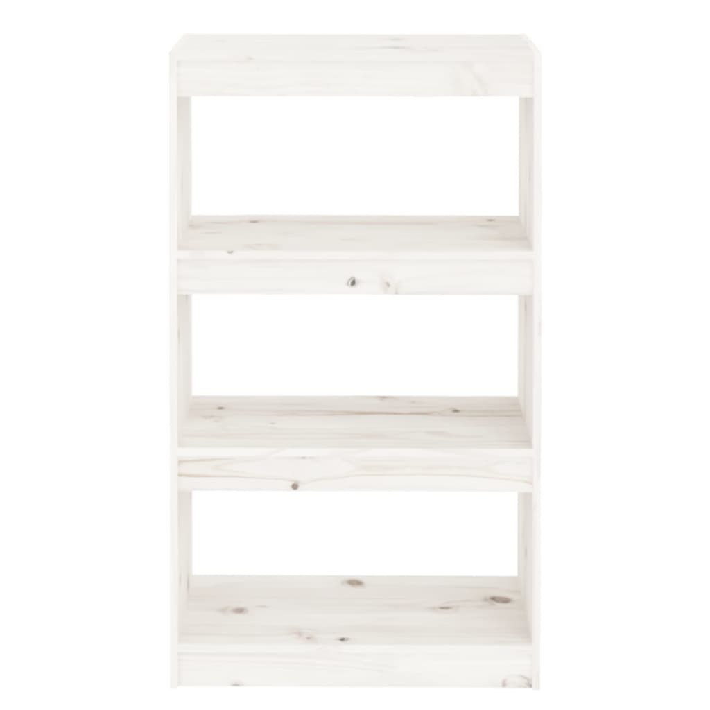 VidaXL Boekenkast/kamerscherm 60x30x103,5 cm massief grenenhout wit