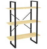 VidaXL Boekenkast met 3 schappen 80x30x105 cm massief grenenhout