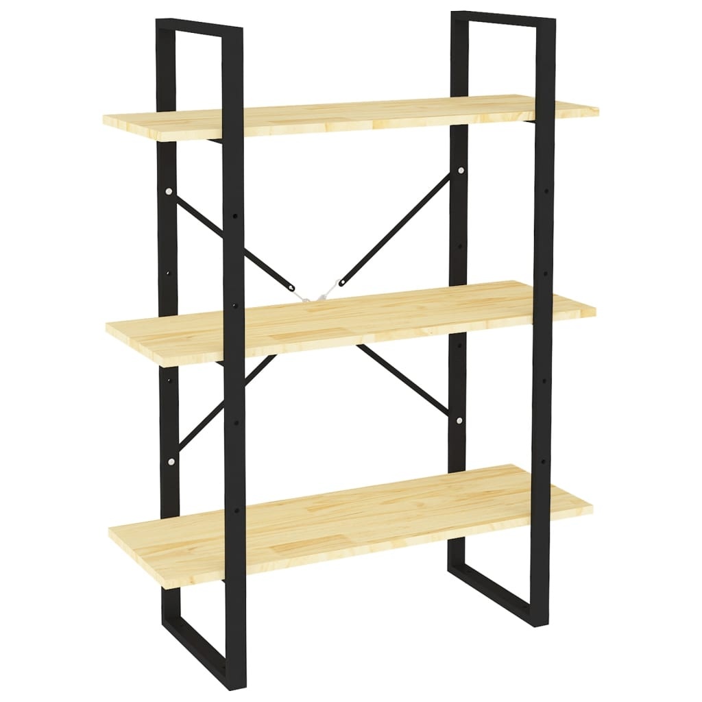 VidaXL Boekenkast met 3 schappen 80x30x105 cm massief grenenhout