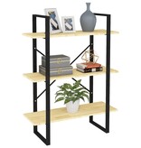 VidaXL Boekenkast met 3 schappen 80x30x105 cm massief grenenhout