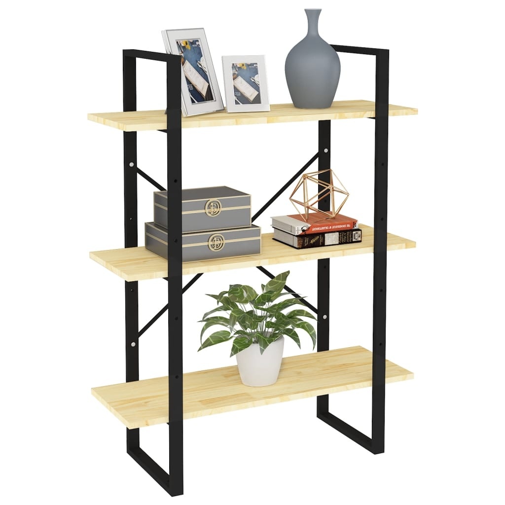 VidaXL Boekenkast met 3 schappen 80x30x105 cm massief grenenhout