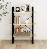 VidaXL Boekenkast met 3 schappen 80x30x105 cm massief grenenhout