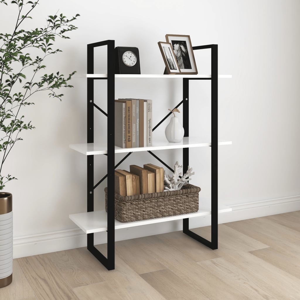 VidaXL Boekenkast 80x30x105 cm bewerkt hout wit