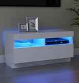 VidaXL Tv-meubel met LED-verlichting 80x35x40 cm wit