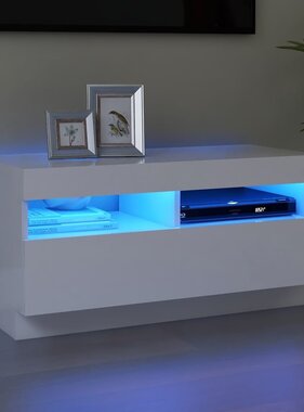 VidaXL Tv-meubel met LED-verlichting 80x35x40 cm wit