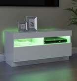 VidaXL Tv-meubel met LED-verlichting 80x35x40 cm wit