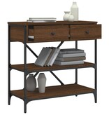 VidaXL Wandtafel 75x34,5x75 cm bewerkt hout bruineikenkleurig