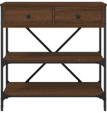 VidaXL Wandtafel 75x34,5x75 cm bewerkt hout bruineikenkleurig
