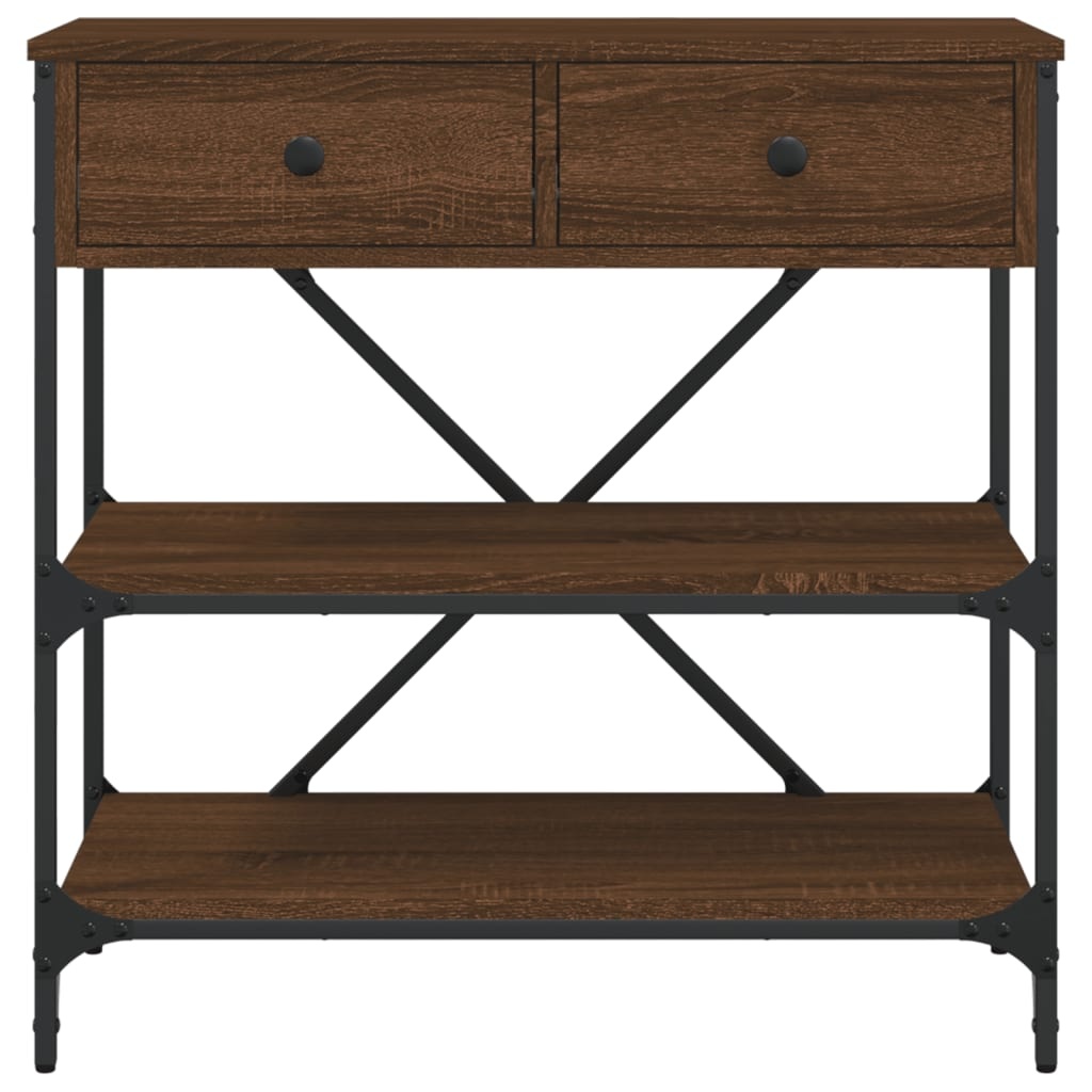 VidaXL Wandtafel 75x34,5x75 cm bewerkt hout bruineikenkleurig