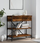 VidaXL Wandtafel 75x34,5x75 cm bewerkt hout gerookt eikenkleurig