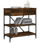 VidaXL Wandtafel 75x34,5x75 cm bewerkt hout gerookt eikenkleurig