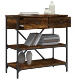 VidaXL Wandtafel 75x34,5x75 cm bewerkt hout gerookt eikenkleurig