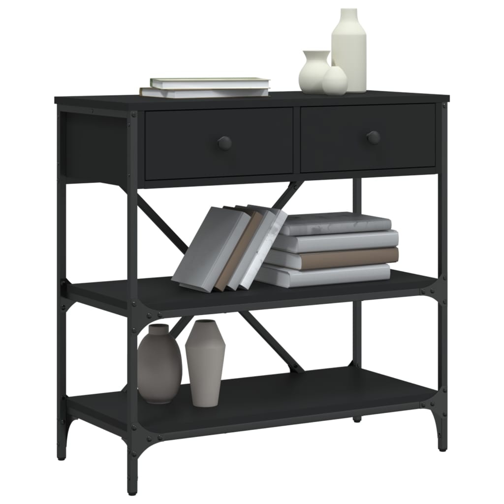 VidaXL Wandtafel 75x34,5x75 cm bewerkt hout zwart