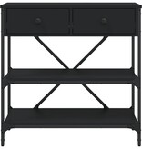 VidaXL Wandtafel 75x34,5x75 cm bewerkt hout zwart