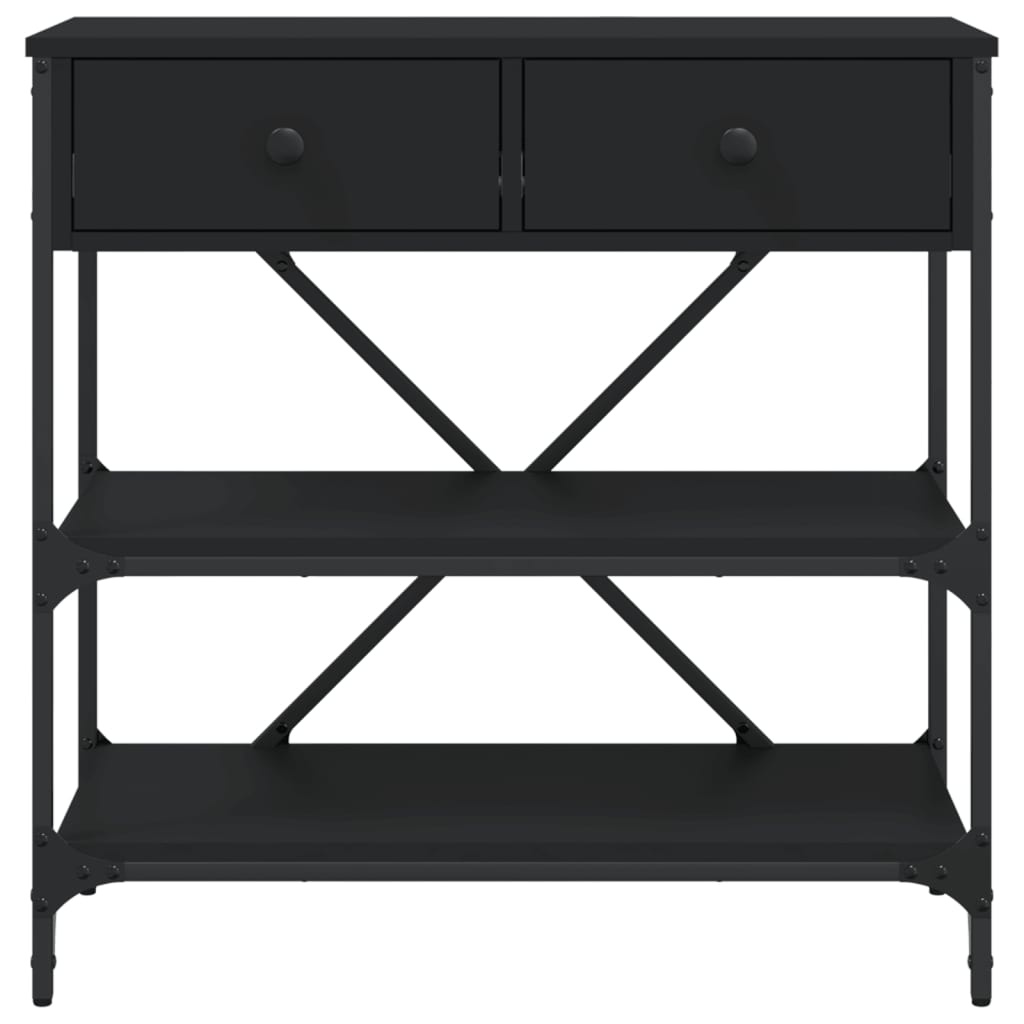 VidaXL Wandtafel 75x34,5x75 cm bewerkt hout zwart