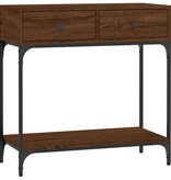 VidaXL Wandtafel 75x34,5x75 cm bewerkt hout bruineikenkleurig