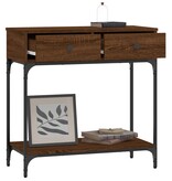 VidaXL Wandtafel 75x34,5x75 cm bewerkt hout bruineikenkleurig