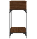 VidaXL Wandtafel 75x34,5x75 cm bewerkt hout bruineikenkleurig