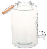 vidaXL Waterdispenser XXL met kraan 8 L glas transparant