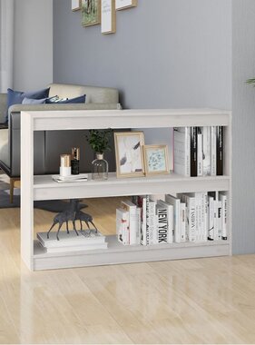 vidaXL Boekenkast/kamerscherm 100x30x71,5 cm grenenhout wit