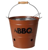 vidaXL Barbecue emmer BBQ 26 cm donkeroranje