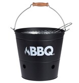 vidaXL Barbecue-emmer BBQ 26 cm matzwart