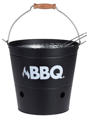 vidaXL Barbecue-emmer BBQ 26 cm matzwart