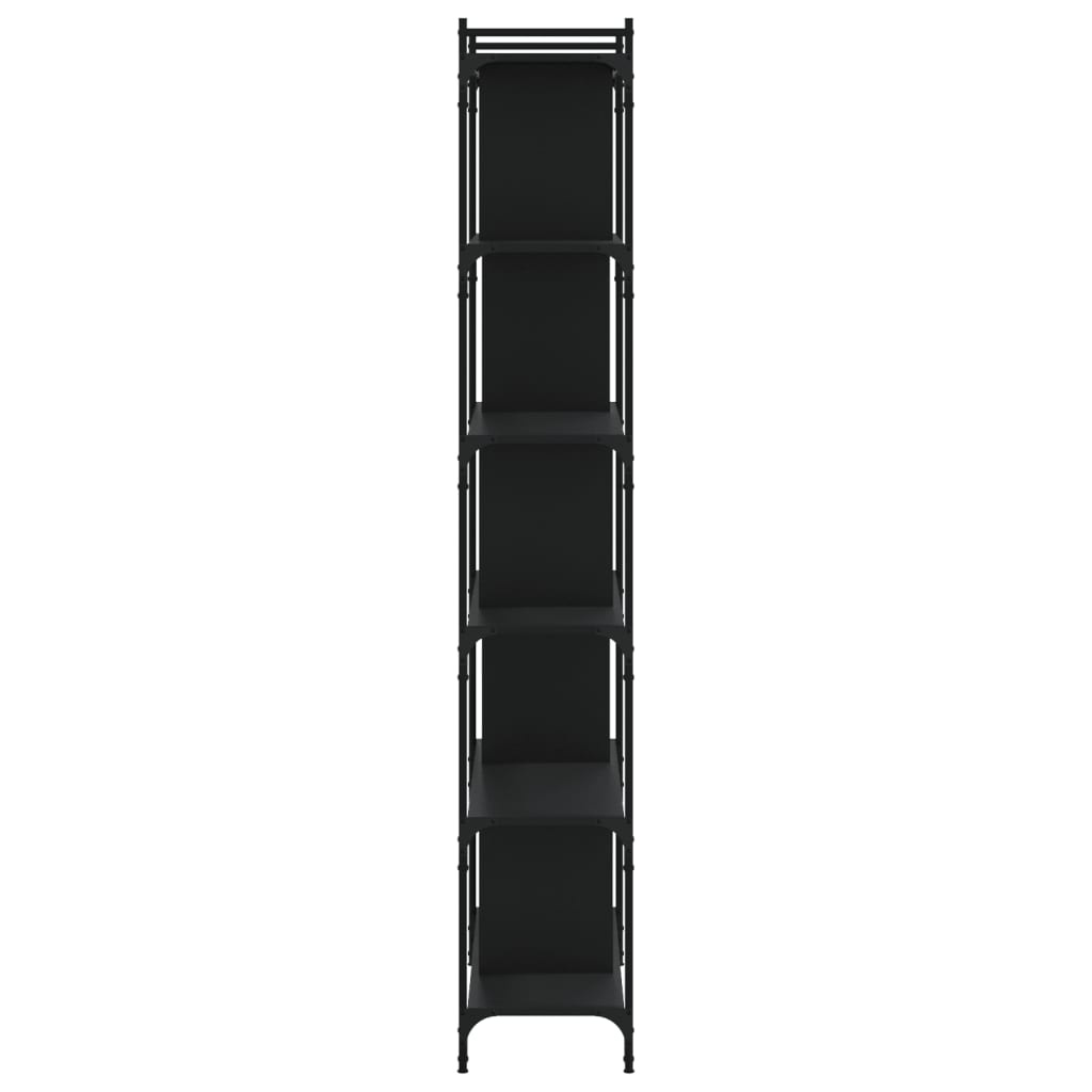 vidaXL Boekenkast 6-laags 76x32x192 cm bewerkt hout zwart