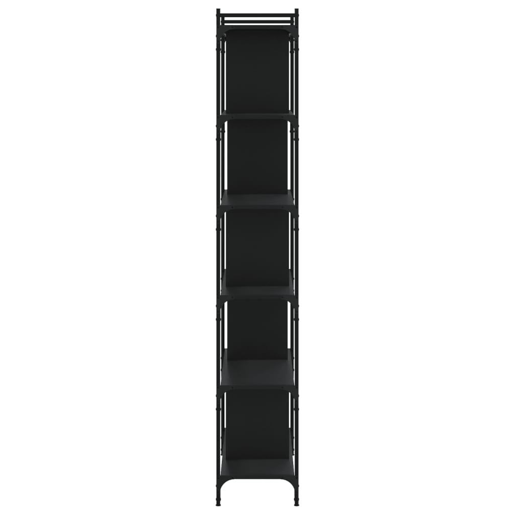 VidaXL Boekenkast 6-laags 76x32x192 cm bewerkt hout zwart