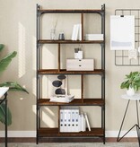 VidaXL Boekenkast 5-laags 76x32x158 cm bewerkt hout bruineikenkleurig