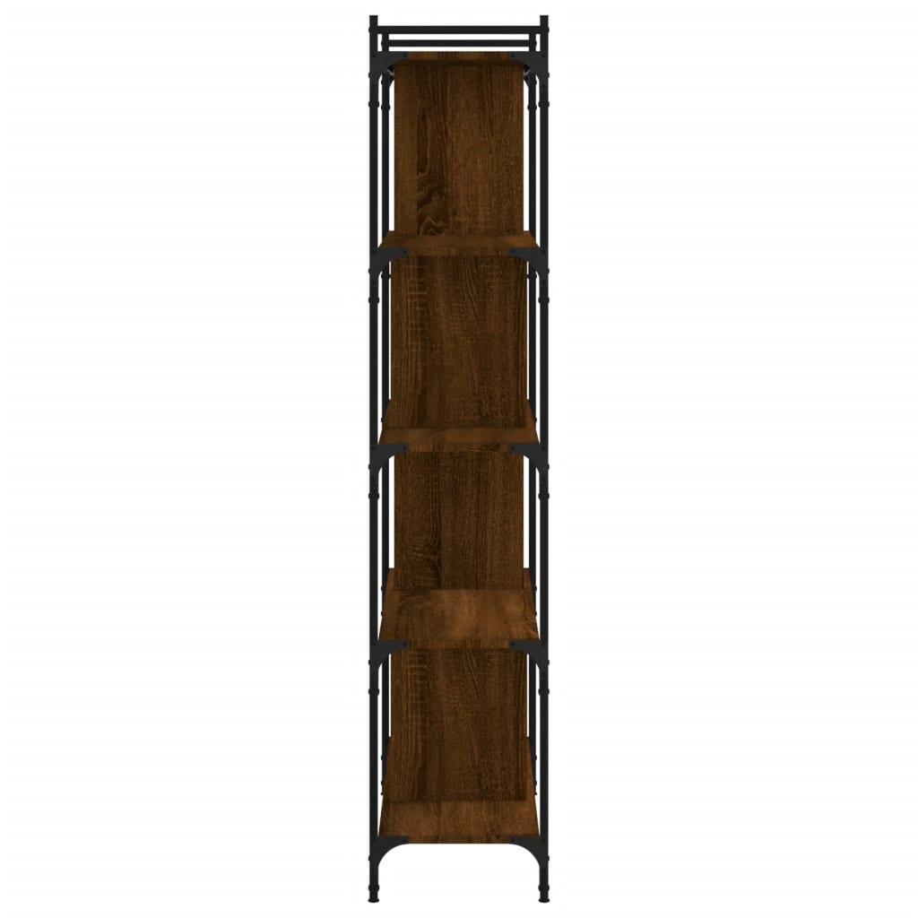 VidaXL Boekenkast 5-laags 76x32x158 cm bewerkt hout bruineikenkleurig